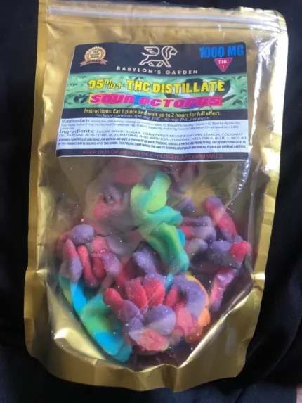 Sour Octopus THC gummies (1000 mg)
